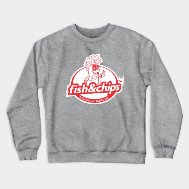 My Fish And Chips Please Crewneck Sweatshirt by Smart